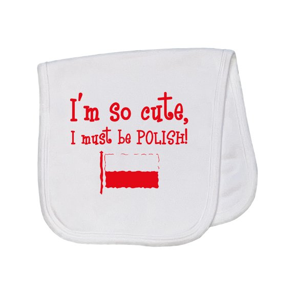 Inktastic So Cute Polish Baby Burp Cloth