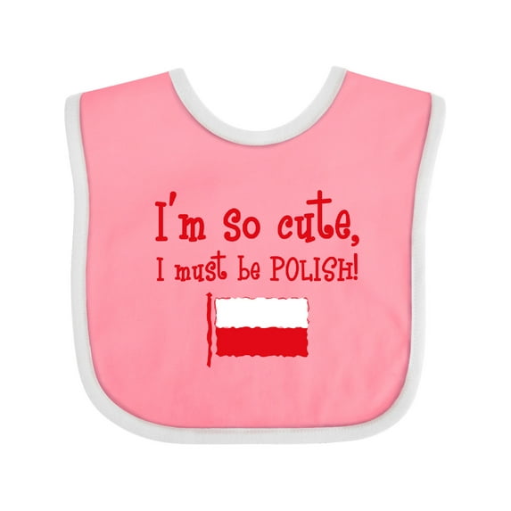 Inktastic So Cute Polish Boys or Girls Baby Bib