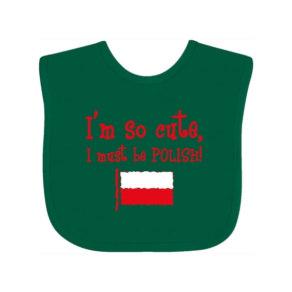 Inktastic So Cute Polish Boys or Girls Baby Bib