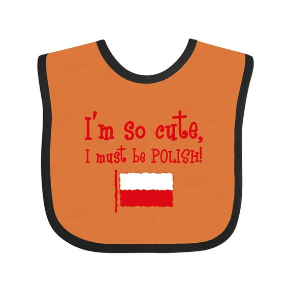 Inktastic So Cute Polish Boys or Girls Baby Bib