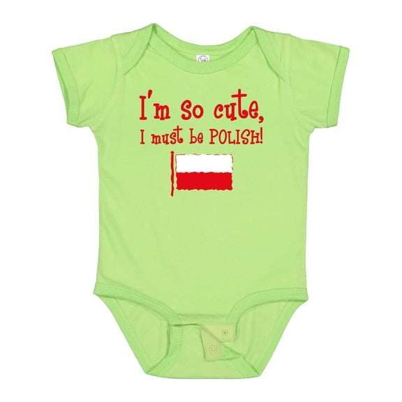 Inktastic So Cute Polish Boys or Girls Baby Bodysuit