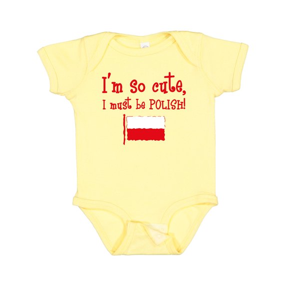Inktastic So Cute Polish Boys or Girls Baby Bodysuit