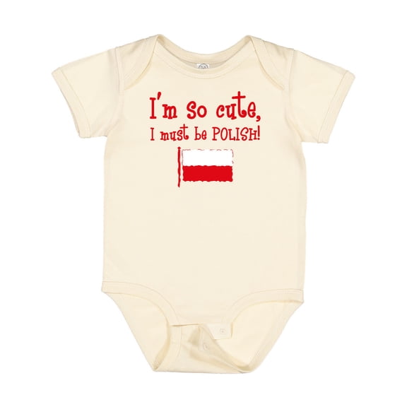 Inktastic So Cute Polish Boys or Girls Baby Bodysuit