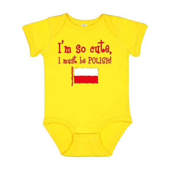 Inktastic So Cute Polish Boys or Girls Baby Bodysuit