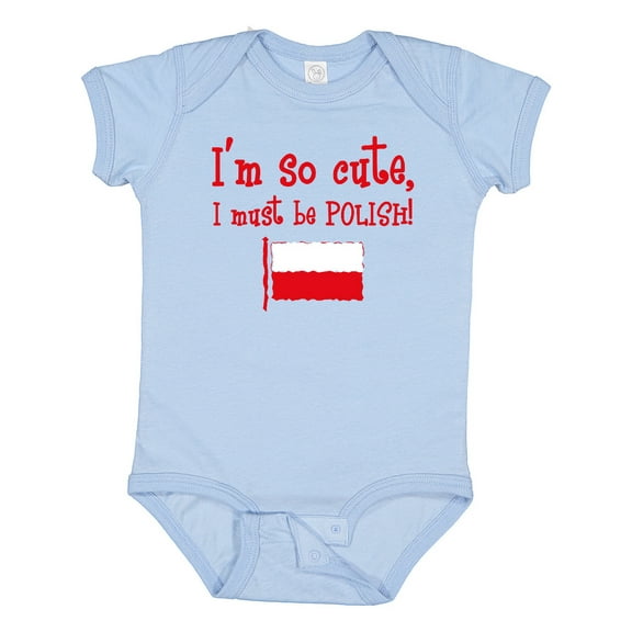 Inktastic So Cute Polish Boys or Girls Baby Bodysuit