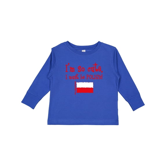 Inktastic So Cute Polish Boys or Girls Long Sleeve Toddler T-Shirt