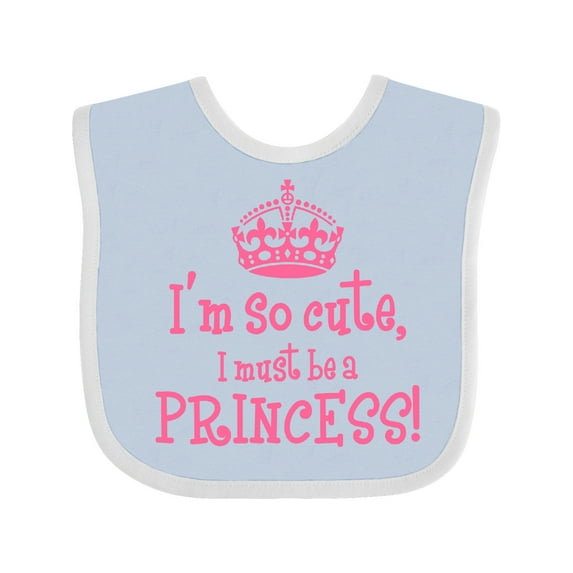 Inktastic So Cute Princess Girls Baby Bib