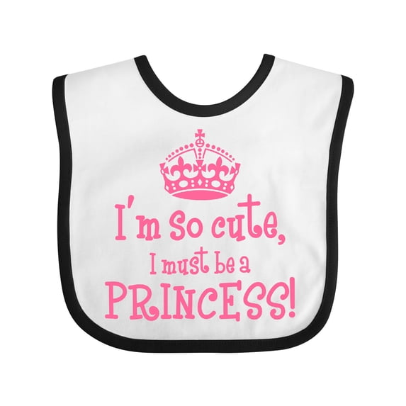 Inktastic So Cute Princess Girls Baby Bib