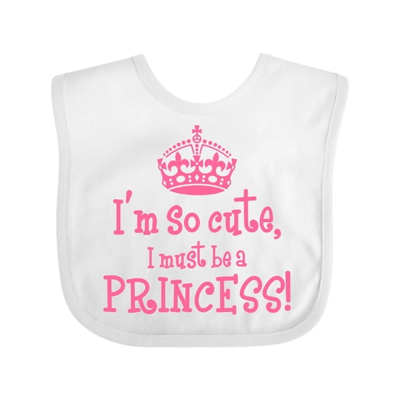 Inktastic So Cute Princess Girls Baby Bib