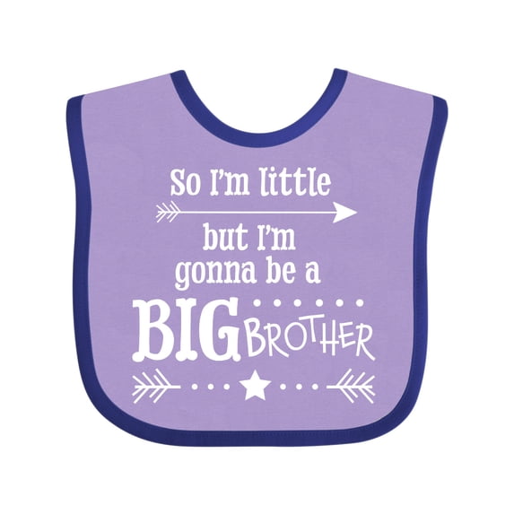 Inktastic So I'm Little, but I'm Going to Be a Big Brother Boys Baby Bib