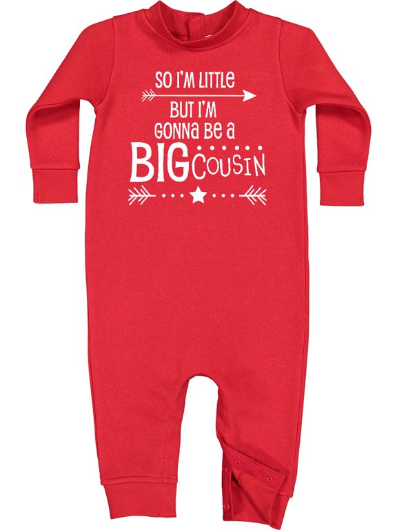 So I'm Little, but I'm Gonna Be a Big Cousin Baby Fleece Romper