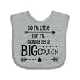 thumbnail image 1 of Inktastic So I'm Little, but I'm Gonna Be a Big Cousin Boys or Girls Baby Bib, 1 of 4