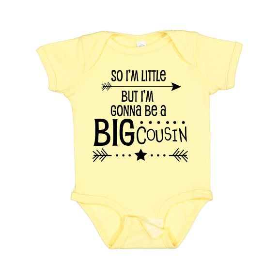 Inktastic So I'm Little, but I'm Gonna Be a Big Cousin Boys or Girls Baby Bodysuit