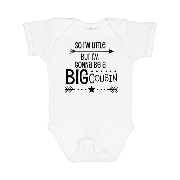Inktastic So I'm Little, but I'm Gonna Be a Big Cousin Boys or Girls Baby Bodysuit