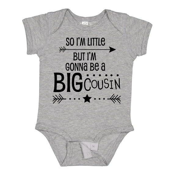 Inktastic So I'm Little, but I'm Gonna Be a Big Cousin Boys or Girls Baby Bodysuit