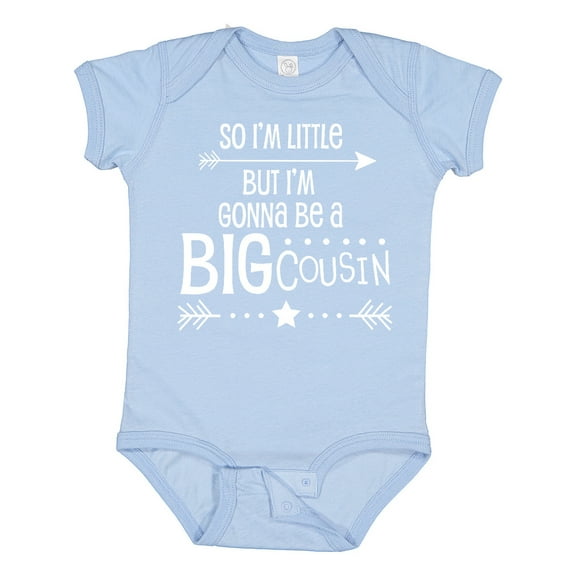 Inktastic So I'm Little, but I'm Gonna Be a Big Cousin Boys or Girls Baby Bodysuit
