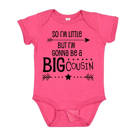 Inktastic So I'm Little, but I'm Gonna Be a Big Cousin Boys or Girls Baby Bodysuit