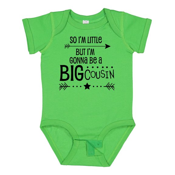 Inktastic So I'm Little, but I'm Gonna Be a Big Cousin Boys or Girls Baby Bodysuit