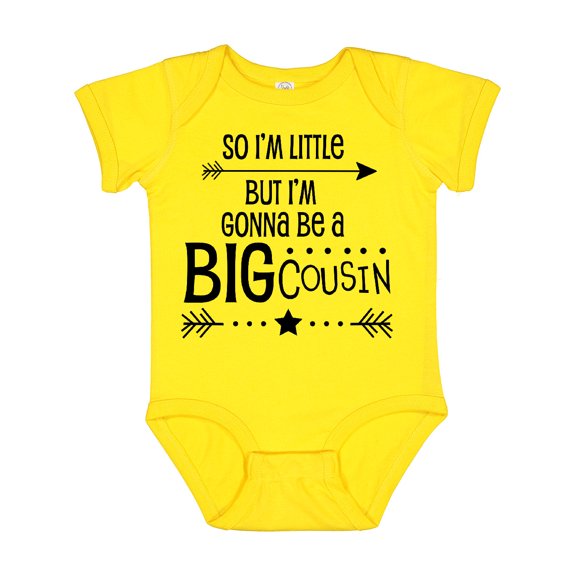 Inktastic So I'm Little, but I'm Gonna Be a Big Cousin Boys or Girls Baby Bodysuit