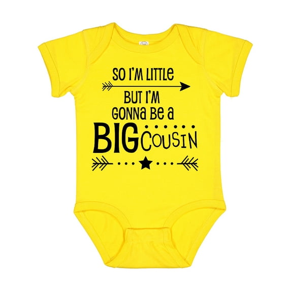 Inktastic So I'm Little, but I'm Gonna Be a Big Cousin Boys or Girls Baby Bodysuit