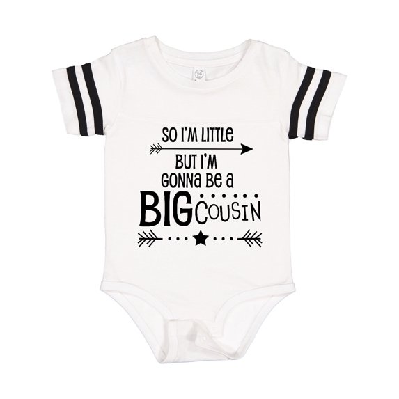 Inktastic So I'm Little, but I'm Gonna Be a Big Cousin Gift Baby Boy or Baby Girl Bodysuit