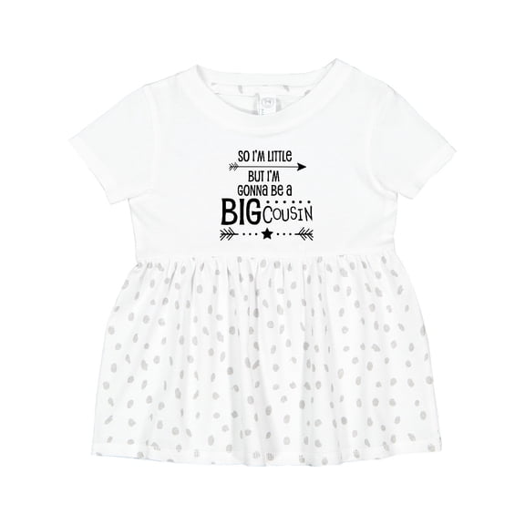 Inktastic So I'm Little, but I'm Gonna Be a Big Cousin Girls Baby Dress