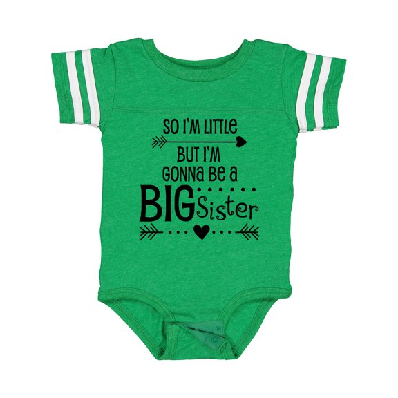 Inktastic So I'm Little, but I'm Gonna Be a Big Sister Girls Baby Bodysuit