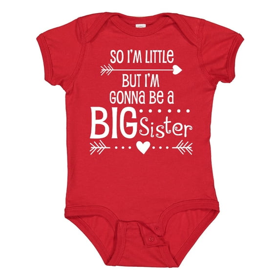Inktastic So I'm Little, but I'm Gonna Be a Big Sister Girls Baby Bodysuit