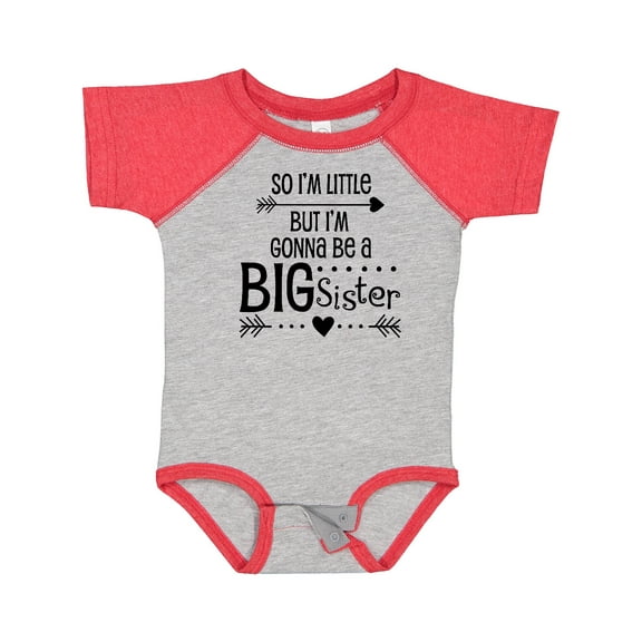 Inktastic So I'm Little, but I'm Gonna Be a Big Sister Girls Baby Bodysuit