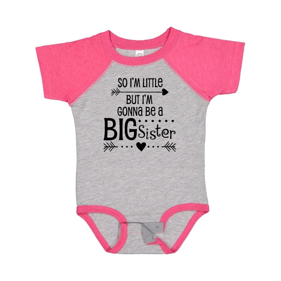 Inktastic So I'm Little, but I'm Gonna Be a Big Sister Girls Baby Bodysuit