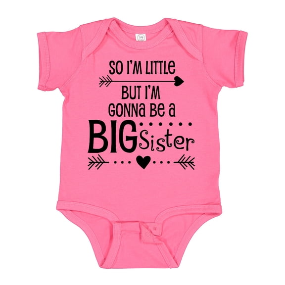 Inktastic So I'm Little, but I'm Gonna Be a Big Sister Girls Baby Bodysuit