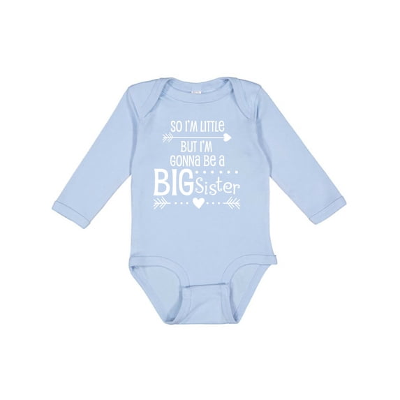 Inktastic So I'm Little, but I'm Gonna Be a Big Sister Girls Long Sleeve Baby Bodysuit