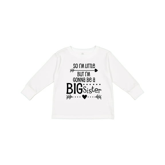 Inktastic So I'm Little, but I'm Gonna Be a Big Sister Girls Long Sleeve Toddler T-Shirt