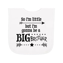 Inktastic So I'm Little, but I'm Gonna to Be a Big Brother Baby Terry Cloth Bib