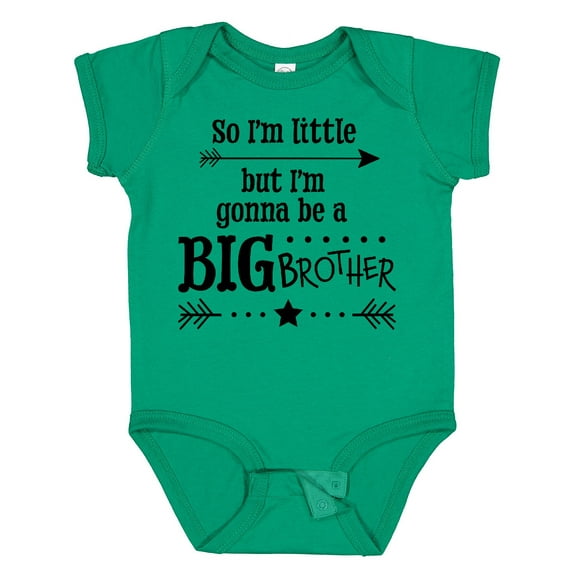 Inktastic So I'm Little, but I'm Gonna to Be a Big Brother Boys Baby Bodysuit