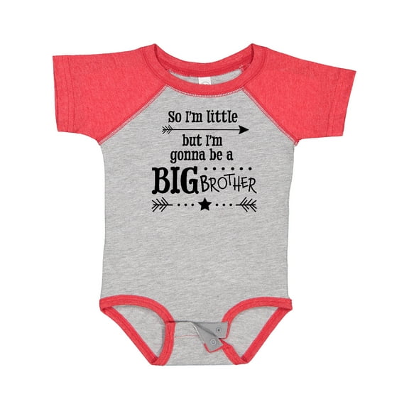 Inktastic So I'm Little, but I'm Gonna to Be a Big Brother Boys Baby Bodysuit