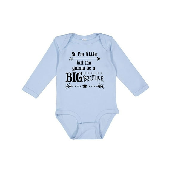 Inktastic So I'm Little, but I'm Gonna to Be a Big Brother Boys Long Sleeve Baby Bodysuit