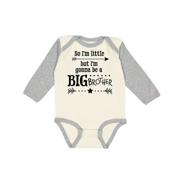 Inktastic So I'm Little, but I'm Gonna to Be a Big Brother Boys Long Sleeve Baby Bodysuit