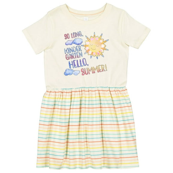 Inktastic So Long, Kindergarten Hello, Summer Last Day of School Girls Toddler Dress