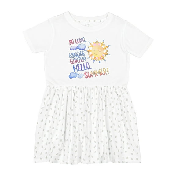 Inktastic So Long, Kindergarten Hello, Summer Last Day of School Girls Toddler Dress