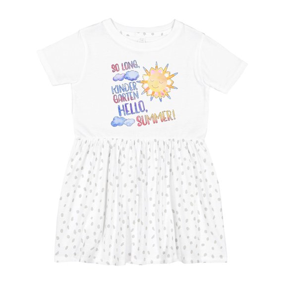 Inktastic So Long, Kindergarten Hello, Summer Last Day of School Girls Toddler Dress