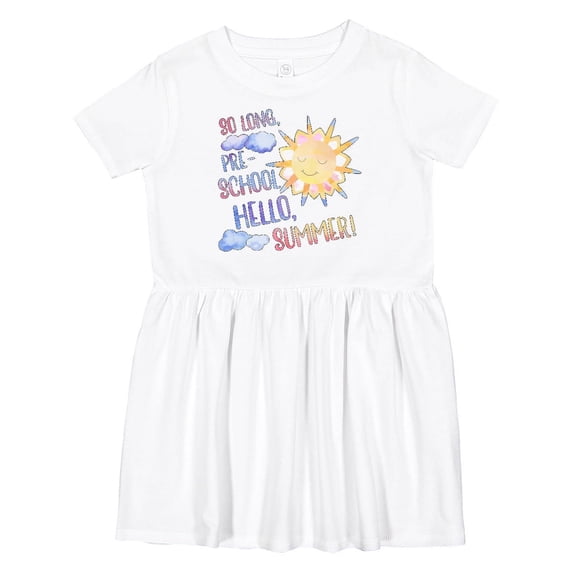 Inktastic So Long, Pre-school Hello, Summer Last Day of School Girls Toddler Dress