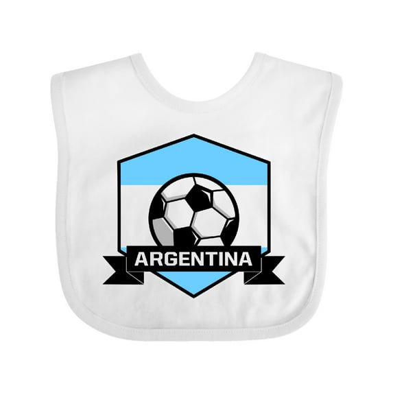 Inktastic Soccer Argentina Flag Banner Boys or Girls Baby Bib