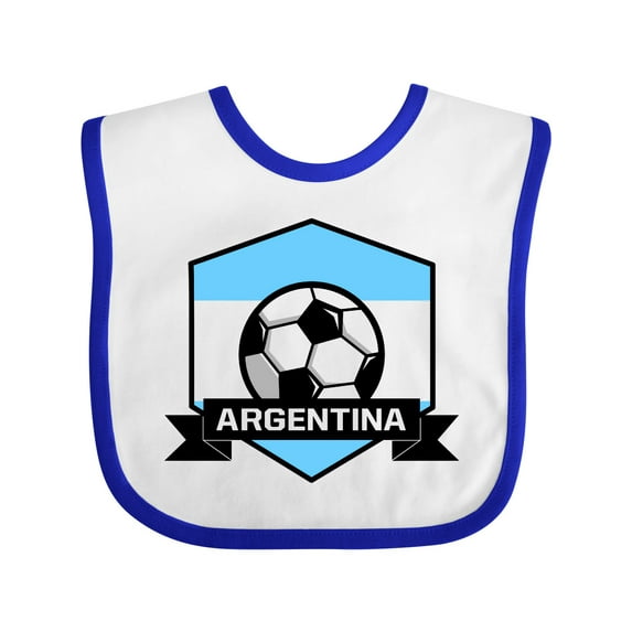 Inktastic Soccer Argentina Flag Banner Boys or Girls Baby Bib