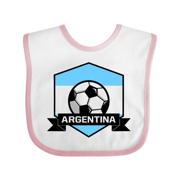 Inktastic Soccer Argentina Flag Banner Boys or Girls Baby Bib