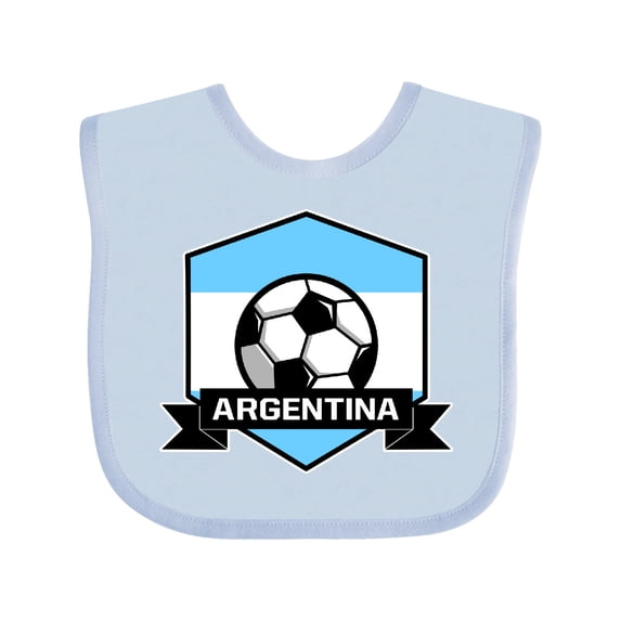 Inktastic Soccer Argentina Flag Banner Boys or Girls Baby Bib