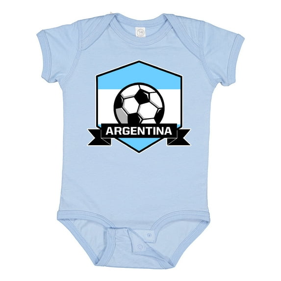 Inktastic Soccer Argentina Flag Banner Boys or Girls Baby Bodysuit