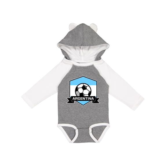 Inktastic Soccer Argentina Flag Banner Boys or Girls Long Sleeve Baby Bodysuit