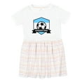 thumbnail image 1 of Inktastic Soccer Argentina Flag Banner Girls Toddler Dress, 1 of 5