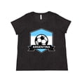 thumbnail image 1 of Inktastic Soccer Argentina Flag Banner Women's Plus Size T-Shirt, 1 of 5